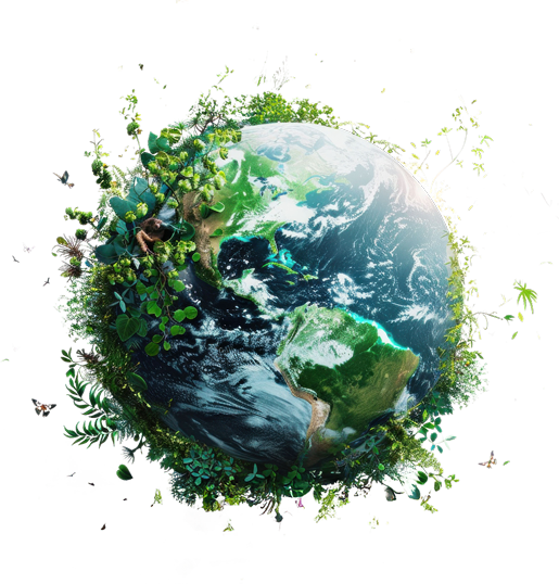 Eco-friendly Earth with nature