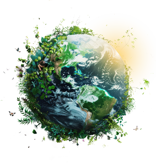 Eco-friendly Earth with nature